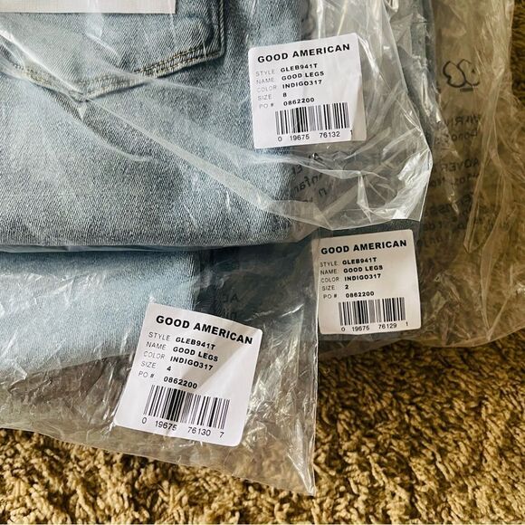 NEW GOOD AMERICAN Good Legs Button Fly Skinny Jeans Indigo317 2 - Picture 8 of 9